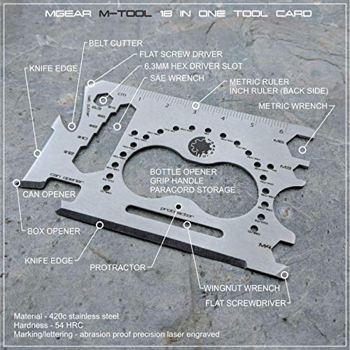 MultiWallet Metal head (Skull) Edition. Holstex Tactical Wallet Carbon Fiber Texture With Brass or Stainless Steel Front Plate. Multi tool and money clip. - Thumbnail 6