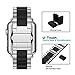 Greeninsync Strap Apple Watch 42mm Metal, Special Edition Apple Watch Stainless Steel Replacement Accessory Metal Band Wristbands Bracelet Strap W/Silicone Cover Black for Apple Watch Series 3/2/1