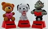 Loving Solar Powered Dancing Bear, Dalmatian and Gorilla (3 Pack) in Bubble Packages