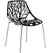 Poly and Bark Birds Nest Dining Side Chair (Set of 2), Black