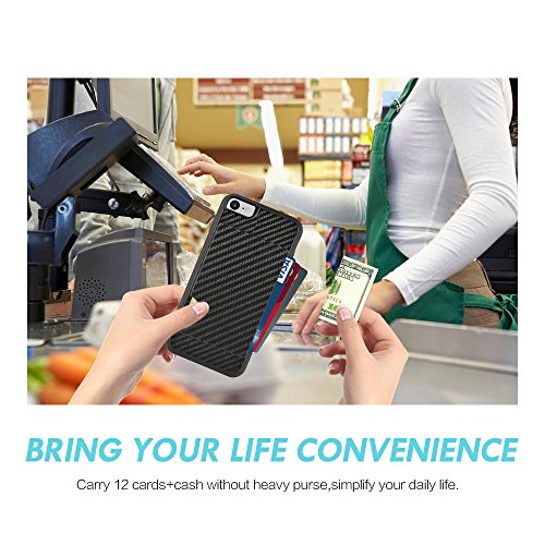 image for ZVEdeng iPhone 8 Wallet Case, iPhone 7 Card Holder Case, ZVE Shockproo