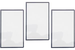 Bewinner Replacement Top Screen Frame Lens Cover, Top Screen Frame Lens Cover Wear Proof Long Lasting Resin 3Pcs for New 3DS 