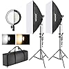 Neewer Photography Bi-color Dimmable LED Softbox Lighting Kit:20×27 inches Studio Softbox, 45W Dimmable LED Light Head…
