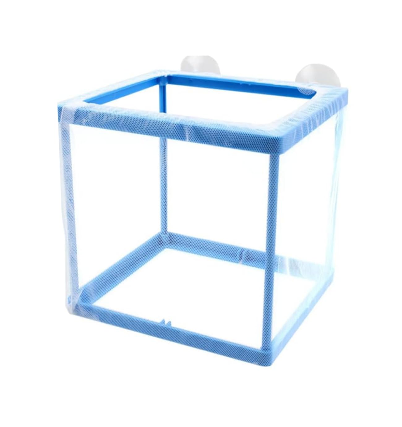 Fish Tank Breeder Large Mesh Net Fry Saver Aquarium Spawn Hatchery Isolation with Suction Cups (Small)