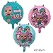 LOL Party's Balloons for Chrildren Surprise Birthday Balloon Bouquet Decorations Surprise Doll Balloons 7 Pack For Chirldren’s Party