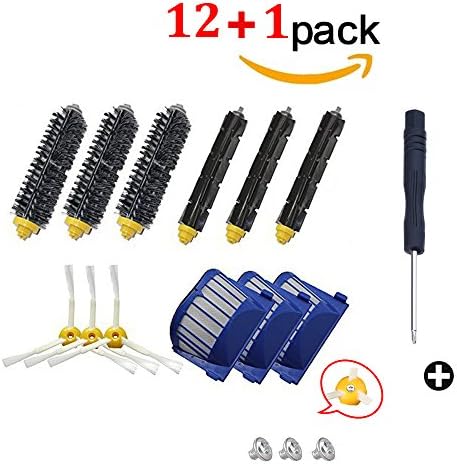 Keela VacuumPal Replacement Parts Kit Including Bristle & Flexible Beater Brush & 3 Armed-3 Side Brush & Aero Vac Filters for iRobot Roomba 600 Series 620 630 650 660 680 Vacuum Cleaner. by VacuumPal