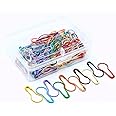 100 Pieces Safety Pins, Bulb Stitch Markers 10 Colors Assorted Metal Calabash Pins Pear Shape Knitting Pins for Crocheting Cl