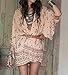 Toraway Cardigan, Women Boho Printed Chiffon Loose Kimono Cardigan Tops Blouse Pink