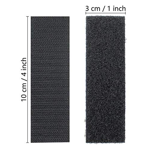 Self Adhesive Hook and Loop Tape Heavy Duty Mounting Tape Double Waterproof Indoor Outdoor 12 PCS Removable Wall Fastener Tape (3.9 x 1.2 Inch） - Thumbnail 5