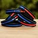 Combined Thin Red and Thin Blue Line Wristbands