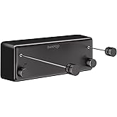 Danpoo Retractable Clothesline Outdoor Heavy Duty, 2x13.8ft Stainless Steel Double Clothes Line for Outdoors - for Patio/Backyard/RV Wall Mounting(Black)