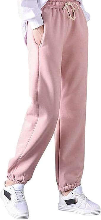 CrystErzoix Thermo Jogginghose Damen - Gefütterte Fleece Hose Mit Cargo Taschen