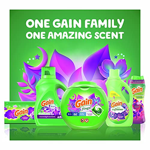 Gain flings! Liquid Laundry Detergent Pacs, Moonlight Breeze, 42 Count