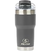 Pelican Traveler XP22T01108 22 oz. Double Wall Stainless Steel Travel Tumbler, Cool Gray 11C