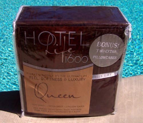 Hotel Life 1600 Sheets Queen Chocolate Brown