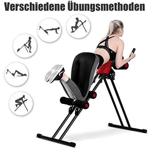 COSTWAY-Bauchtrainer-mit-4-stufigem-Widerstand-Rueckentrainer-mit-LCD-Display-AB-Trainer-klappbar-Bauchmuskeltrainer-bis-100kg-belastbar-Heimtrainer-schwarz