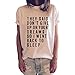 BLACKMYTH Women T shirt Grahpic Letter tee Shirt Fashion Short Sleeve Tops Summer White Medium