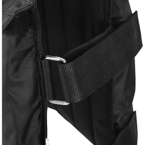 Gilet Lesté Réglable Vide, Gilet de Musculation Charge Maximale 50 kg/110 LB, Veste De Course Sports pour Hommes Femme, pour Crossfit, Musculation, Street Workout et Course à Pied (A)