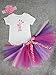 AISHIONY Baby Girls' 1st Birthday Tutu Onesie Newborn Princess Outfit 3PCs (XL)