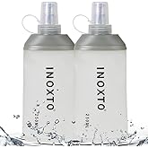 INOXTO Soft Flask,Collapsible Soft Water Bottles for Hydration Vests and Running Packs, Soft Flask Running Bottles for Hiking Cycling(250/500 ml) (2 PCS SMALL)