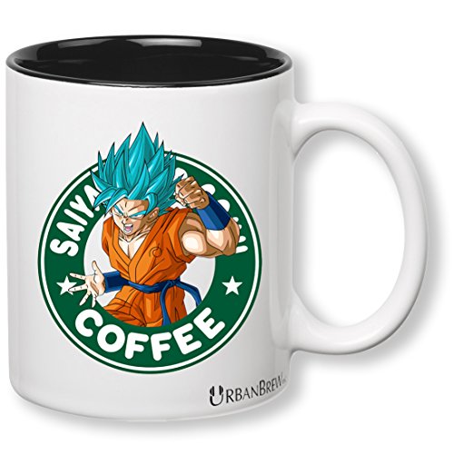 UrbanBrew Dragon Ball Z Goku Super Saiyan God Mug (Perfect Gift For Family, Friends, Goku & DBZ Fans!)