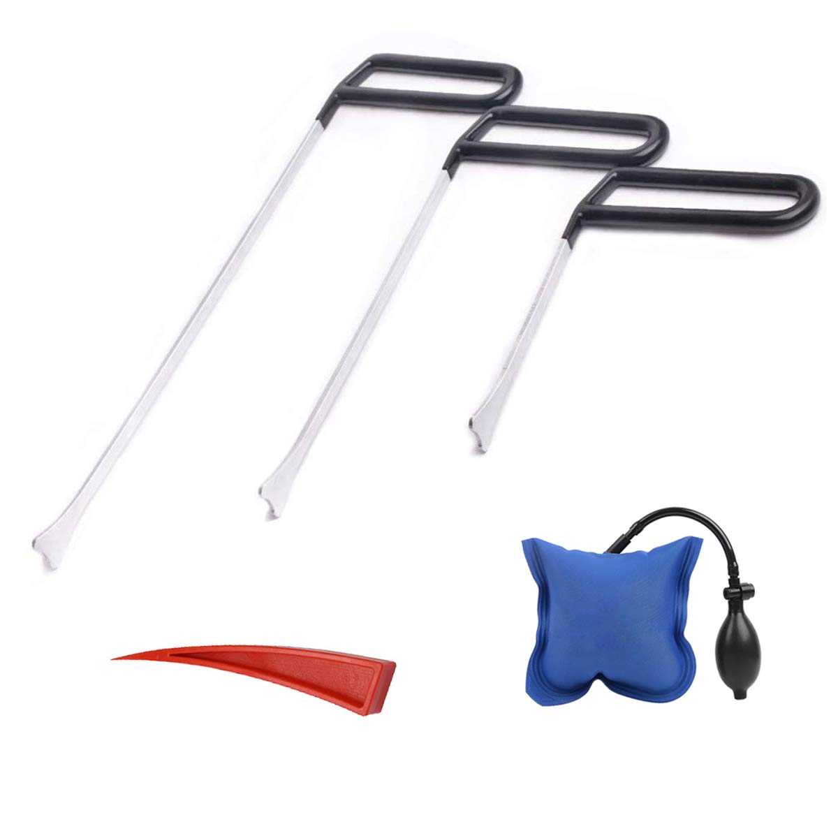 Mmpp Paintless Dent Removal Tool Fish Tail Style Rods Pdr Kits With Wedge For Car Hail Damage Car Door Dings Repair