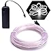 ZITRADES EL Wire Neon Lights White 15ft, Portable Neon Glowing Wire with Battery Pack for Parties, Halloween, Blacklight Run, DIY Decoration (15ft, White)