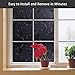 Mikomer Total Blackout Window Film,100% Light Blocking Privacy Glass Door Film Etched Flowers,Room Darkening Window Cling,No Glue/Heat Control/Anti UV for Day Sleep & High Privacy,17.5In. by 78.7In.