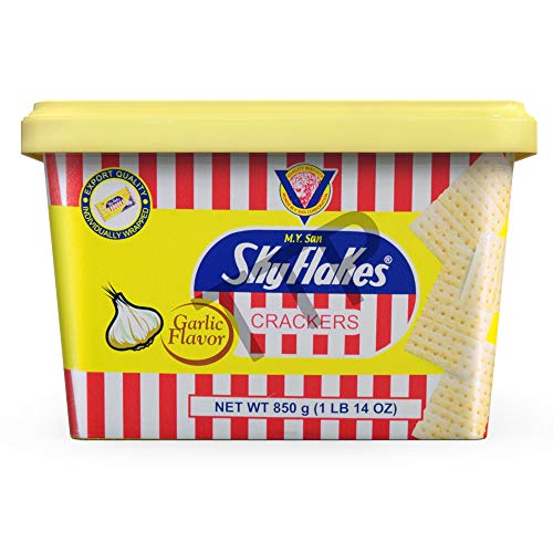 Skyflakes Crackers - Garlic flavor (1 tub x 850g)