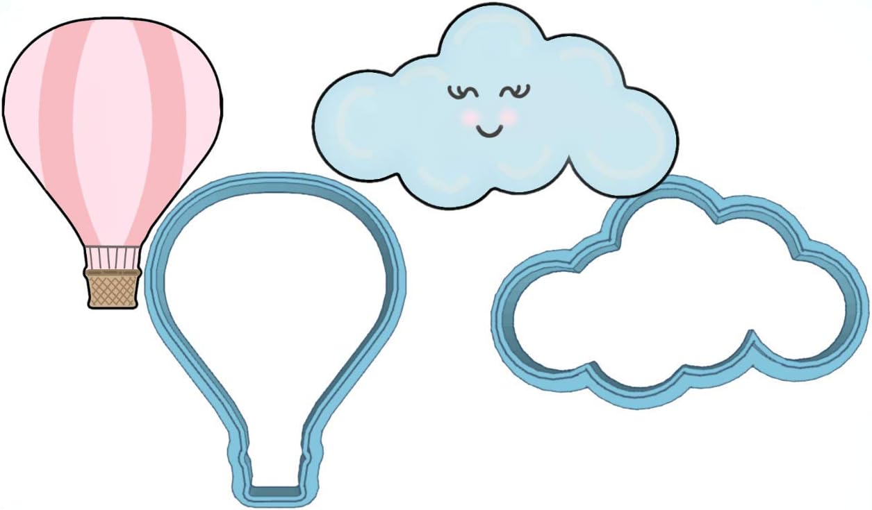 Hot Air Balloon Cookie Cutter Set - American Confections - Cloud - MADE IN THE USA