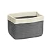 mDesign Knit Closet Storage Organizer Bin for Clothing, Socks, Linens, Towels - Small, Gray/Ivory