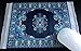Beautiful Oriental Rug Style Mousepad, Navy Miniature Carpet Computer Mouse Pad, Rectangular, Non-Slip, Elegant Office Accessories