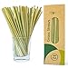 100% Organic Grass Straws Drinking - Pack of 100 Natural Eco Friendly Biodegradable Drinking Straws - Disposable, Safer, Healthier Than Reusable Bamboo Straws Reusable, Paper, Wheat, Plastic Straws