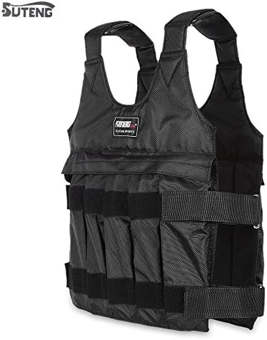 haoqin SUTENG 50kg Max Loading Weighted Vest Adjustable Jacket Exercise Boxing Training Waistcoat
