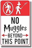 No Muggles Beyond This Point - NEW Humor Magic Wizard Poster