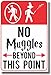 No Muggles Beyond This Point - NEW Humor Magic Wizard Poster