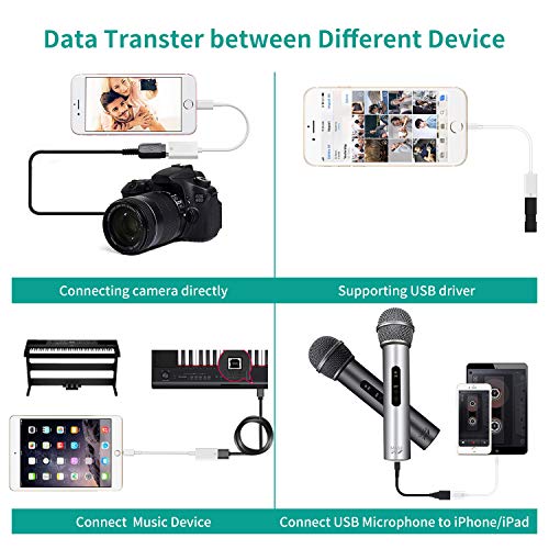 MeloAudio USB-adapter OTG-kabel upgrade USB camera adapter compatibel iOS9.2-13, ondersteunt camera piano microfoon… - Afbeelding 6