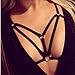 Barabum Harness Body Accessories Black Belt Elastic Cupless Cage Bra Body Jewelry Chain Necklace Choker for Women