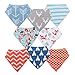 WloveTravel Baby Bandana Drool Bibs, 8-Pack Unisex Bibs for Drooling and Teething, Gift Set with 100% Organic Cotton, Hypoallergenic Soft & Absorbent in 8 Unique Designs