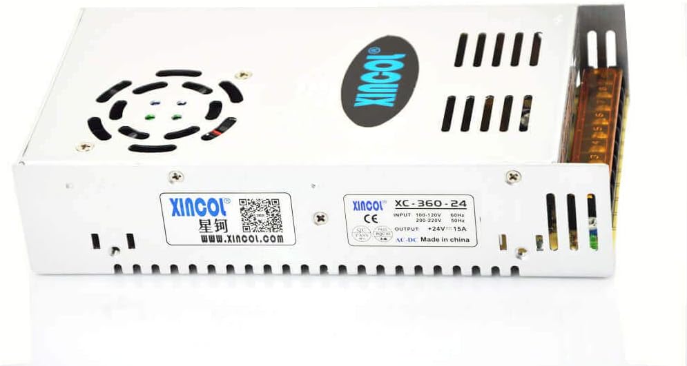 XINCOL AC to DC Converter AC110V/220V to DC24V 15A 360W Switching Power Supply Transformer Regulated for LED Strip Light,CCTV,Camera,Computer Project etc - Image 3