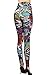VIV Collection Plus Size Print Fashion Leggings, Chromatic Splash