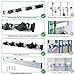 Fixget Broom Mop Holder Organizer Garage Storage Hooks Multifunctional Wall Mounted Organizer Gardening Shed Tool Rack with 4 Position 5 Hooks