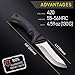 Grand Way Tactical Knife - Survival Bushcraft Fixed Blade Knife with Elastron Handle for Hunting and Fishing - Best Bowie Big Blade Knife for Self Defense 01085