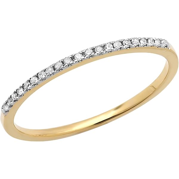 Dazzlingrock Collection 0.10 CTW Round Diamond Wedding Band - 10K Rose Gold, Size 5.5 - View #9