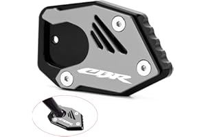 Velospeed For Honda CBR300R 2014-2020 CBR500R 2013-2020 CBR650R 2019-2021 Motorcycle CNC Support Extension Plate Kickstand Side Stand Pad cbr 300r 500r 650r Accessories (gray)