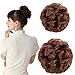 REECHO Messy Bun Hair Piece, 2 Styles Classic Tousled Updo Elastic Hair Bun Scrunchies Fake Hair Bun Donut Ponytail Extensions Messy Hair Bun Accessories for Women - Linen