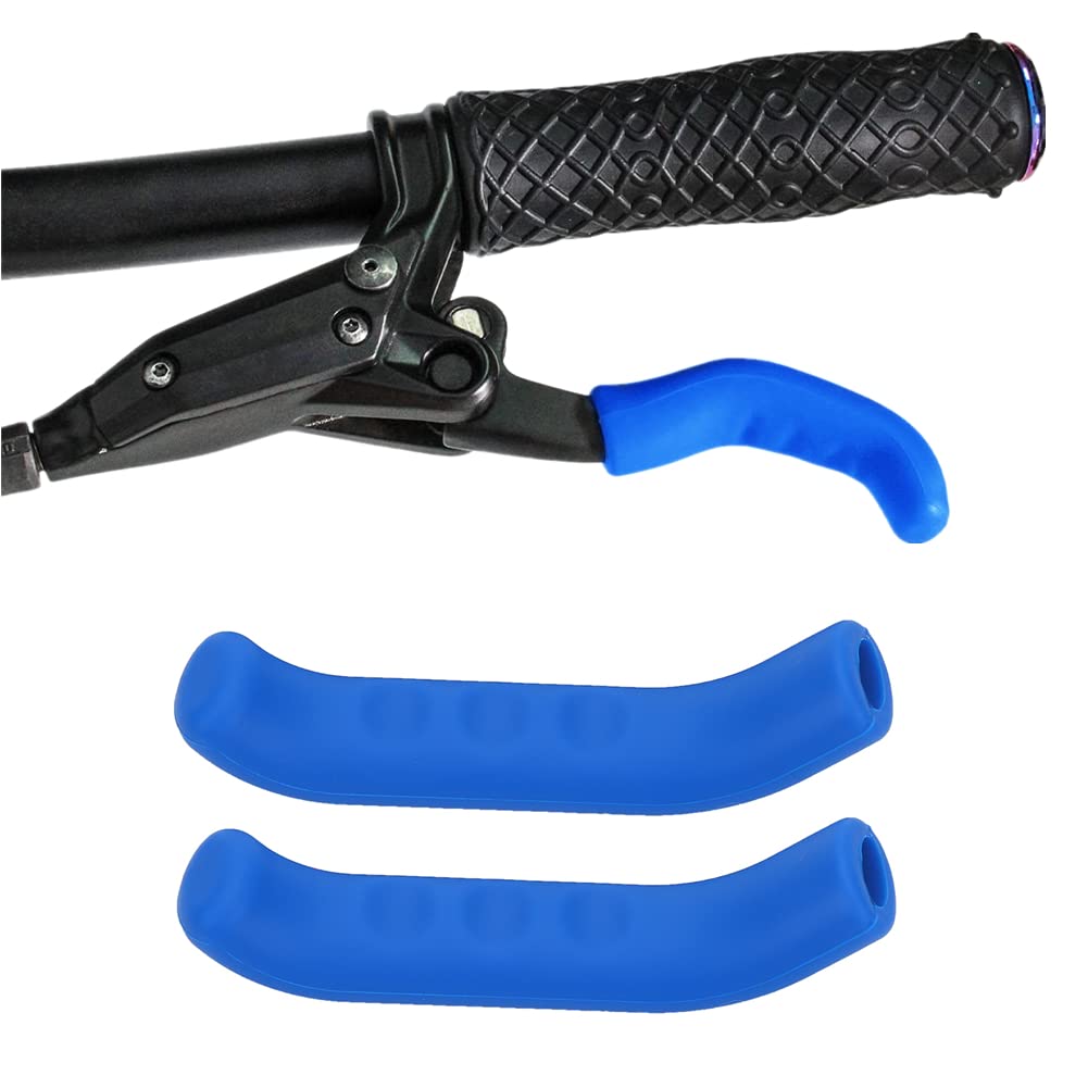 Dioche 1 Pair Anti-Slip Brake Handle, Silicone Bike Brake Lever Covers Sleeves, Waterproof Universal Brake Lever Cover for Road Bike and (Blue) โ image 1