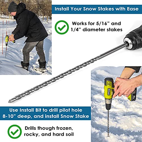 Polar Snow Products 12" Driveway Marker Install Bit Easily Install