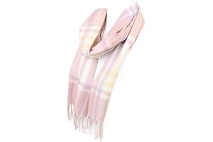 Nollia Plaid Fall/Winter Scarf for Men & Women-Plaid Color Cashmere Feels Acrylic Scarves