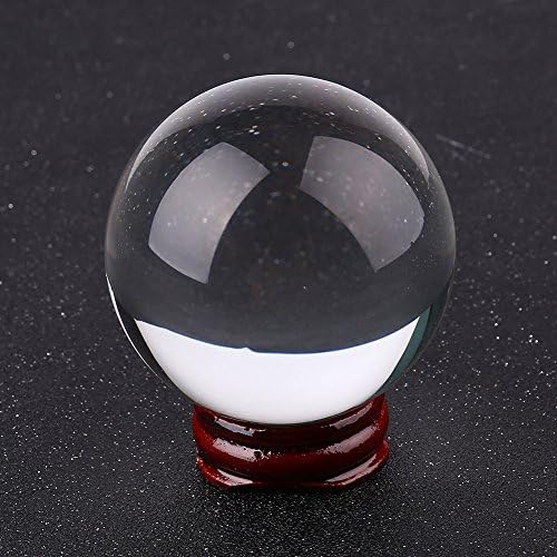 Rosepoem 60mm Crystal Meditation Ball Globe Suit with Free Stand and Pouch Clear